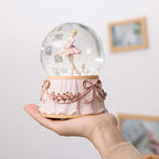 Ballerina Snow Globe for Girl's Birthday, Rotating and Mechanical Real Glass Snowglobe Gift for Adult Women, Wife, Daughter and Granddaughter, with Music Greensleeves, Gift Box Packed