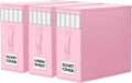 WOWBOX Sheet Organizers and Storage,Closet Bed Sheet Organizer Under Bed Storage and Organization with Label Cards & Clear Window for Bedding Sheets,Duvet Covers,Blankets (3 Pack，Pink)