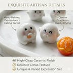 8Pcs Cute Desk Accessories Miniature Resin Figurines Set for Desktop, Computer Monitor, Car Dashboard Decor & Home Office Fun (0.7×0.6")