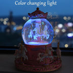 Carousel Music Box, Snow Globe Music Box, Carousel Horse Snowglobe with Light, Music Boxes for Girls, Gifts for Granddaughter
