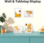 Giftgarden 4x6 Picture Frame Set of 18, Lightweight 4 by 6 Frames Bulk for Gallery, Office, Living Room Wall Photo Hanging and Tabletop Display, White