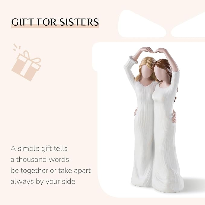 Storieme Gifts for Best Friends Women: Soul Sister Friendship Bestie Birthday Gift - Unique Present for Sisters from Sister Resin Figurines