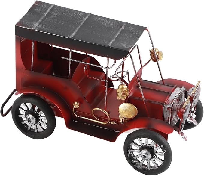 Metal Antique Vintage Car Model, Old Vintage Car Model, Antique Car with Miniature Classic Car Arts for Office Home Desktop Decoration
