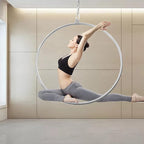 Aerial Hoop Stainless Steel 85/90 CM Lyra Hoop with Rigging Hardware Kit Professional Yoga Aerial Lyra Hoop Set for Fitness, Dance, Performance, 115kg/253lbs Capacity (85cm/33.46inch)
