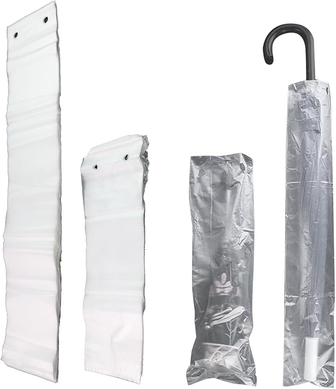 Oedema 200Pcs Wet Umbrella Bags 28" & 16.73" Clear Umbrella Bags Disposable Replacement Plastic Umbrella Sleeve Refills for Umbrella Stand & Holder, Entrance of Office Building, Shopping Mall