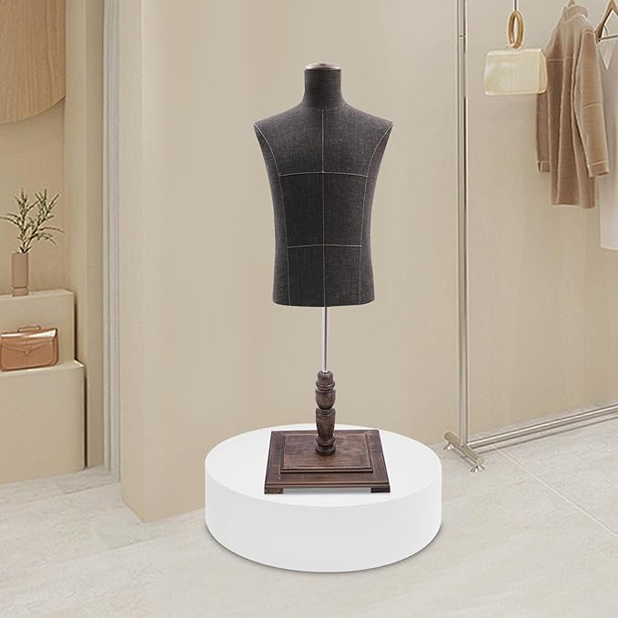 Round Display Pedestal Stand, Event Decor Display Plinth Stands, Bridal Shop Cylinder Plinth Raiser Table, Party Event Decor Circle Pedestal Stand for Boutiques Model Air Conditioner Heightening (White, 23.6*5.9in)
