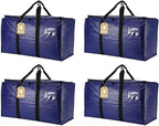 Cryster 4-Pack Extra Large Heavy-Duty Moving Bags – Storage Bags with Reinforced Handles & Durable Zippers, Sturdy Totes for Storage, Packing, and College Essentials