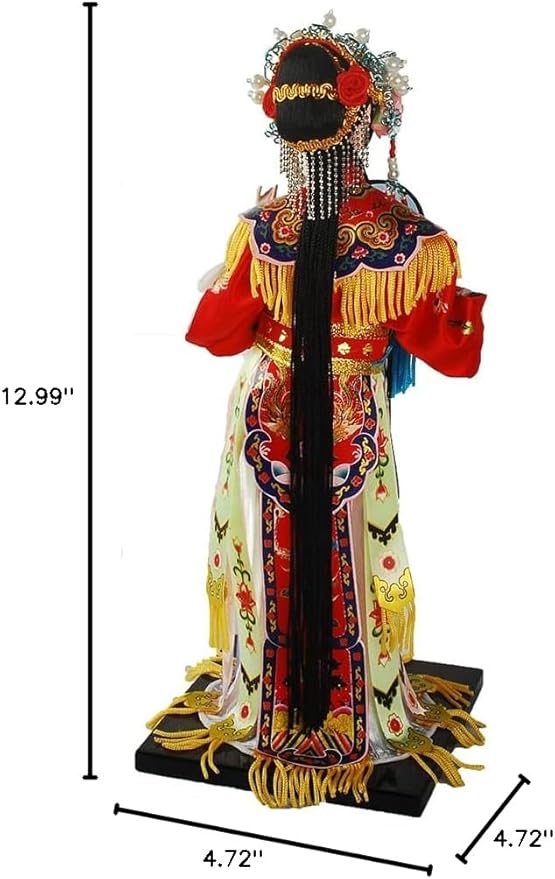 NW 12 Inch Chinese Traditional Handicraft Silk Figurine Collectible Chinese Ancient Character Ornaments for Home Decoration (1801)
