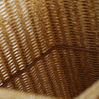 Wicker Umbrella Stand Basket Rattan Style Umbrella Storage Bucket for Home Entryway Office Woven Cane Holder for Walking Sticks and Yoga Mats