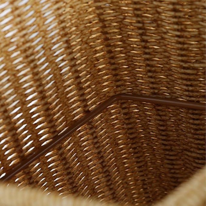 Wicker Umbrella Stand Basket Rattan Style Umbrella Storage Bucket for Home Entryway Office Woven Cane Holder for Walking Sticks and Yoga Mats