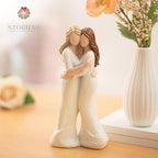 Storieme Sister Birthday Gifts for Women: Heartfelt Hugging Figurine Statue - Unique Sentimental Keepsake Present for Sisters Best Friend - Premium Resin Art Decor (7.7")