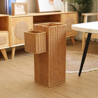 Woven Umbrella Stand with Removable Storage Basket, Umbrella Storage Rack with Water Tray, Entryway Umbrella Basket(Small)