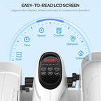 Under Desk Elliptical Machine for Senior Mini Elliptical Leg Exerciser with Remote Quiet Portable Electric Seated Foot Pedal Exerciser for Home Office