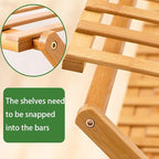 Bamboo Shoe Rack,Portable Folding Shoe Storage Rack,Without Installation Shoe Organizer for Corridors, Bedrooms and Other Spaces (3 Tier)