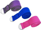 5pcs Yoga Equipment Set | EVA Yoga Blocks/Grip - enhanced Knee Pads / 8.2ft Stretching Strap | Yoga Kit for Beginners/Pilates/Home Exercise | Purple/Pink/Blue (Optional)