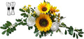 Wnvivi Artificial Flower Swag,Wedding Arch Flowers,Rose Swag Arch Swag Lintel Floral for Wedding Ceremony,Front Door,Centerpiece Decor-Yellow