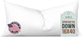 Pillowflex Synthetic Down Pillow Insert - 16x40 Down Alternative Pillow, Ultra Soft, Large Rectangle Body Sleeping Pillow, Lumbar, Long, Back - 1 Decorative Pillow Form