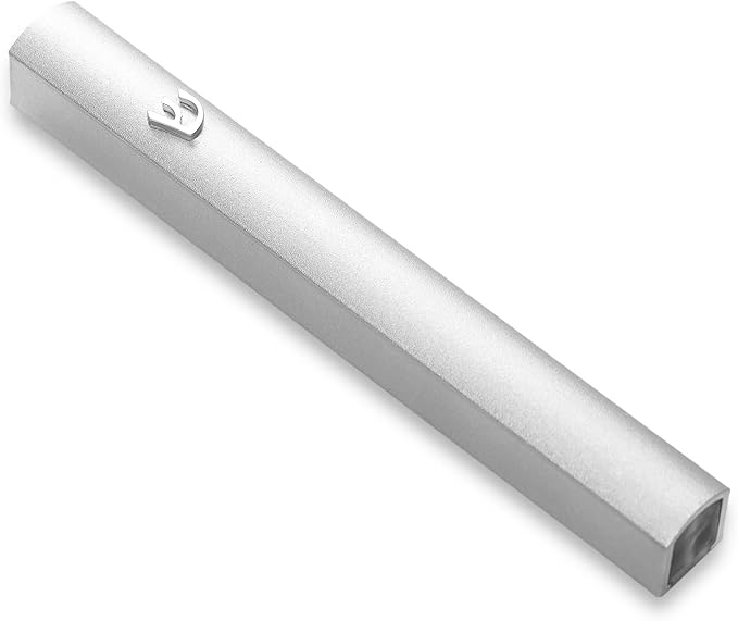 5 Pack Modern Aluminum Waterproof Mezuzah Case, Made in Israel, Fit up to 5" / 12cm Mezuzah Scroll, Easy Peel and Stick (Scroll Not Included)