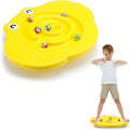 Kids Maze Balance Board Plastic Wobble Rocker Balance Board with Mini Balls Load 170lb for Balancing Exercise Equipment Game Boys Girls Physical Therapy 18.5 x 14.57 Inch(Yellow,Cute)