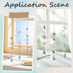 SUNNYCLUE 1 Box DIY 8 Sets Sun Moon Suncatcher Kit Sun Catcher Crystals Vintage Antique Silver Tibetan Style Faceted Ab Colors Rainbow Maker Suncatcher Kit for Birthday Summer Party Favors Gifts Adult