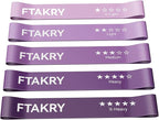 Resistance Bands for Working Out, Exercise Bands with 5 Resistance Levels, Natural Latex Resistance Bands Designed for Home Fitness, Strength Training and Flexibility Exercises