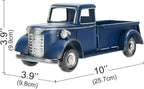 SOFFEE DESIGN 10in Collectible-Vehicles Classic Truck, Pick-up Model Iron Decorations, Collectible Figurine Desktop Car Wine Holder for Home Decor, Dark Blue