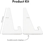Americanflat Acrylic Easel Stand - 12" Tabletop Easel and Plate Stand - Lightweight Display Holders for Photos, Cards, Frames, Books, Magazines, Albums - Home or Office Decor