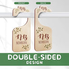 Baby Closet Dividers - Set of 8 Wooden Double-Sided Baby Clothes Organizer from Newborn to Toddler for Daily Gender-Neutral Baby Nursery Decor