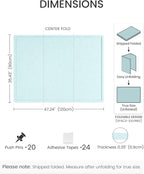 Fluxynara Large Bulletin Board, 47.2" x 35.4" Cork Board Alternative with 24 Safe Removable Adhesive Tabs, Foldable Felt Pin Board for Home Office, Classroom, Bedroom,Entryway for Walls—Aqua Blue