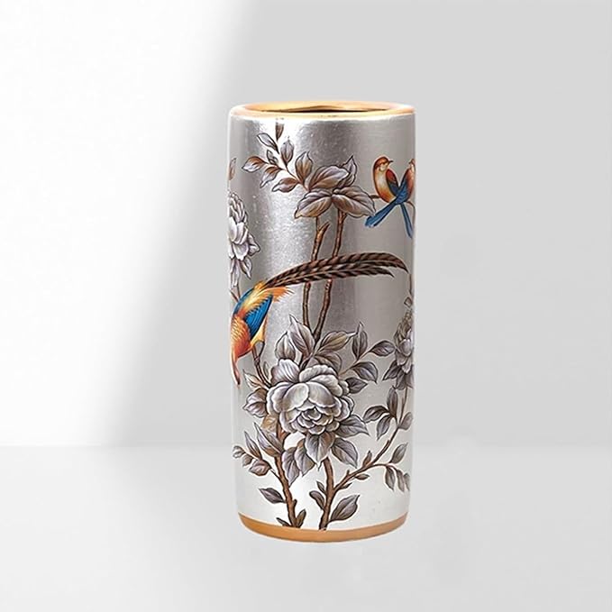 Ceramic Umbrella Stand Umbrella Holder For Entryway,Floor Standing Vase Storage Bucket(O)
