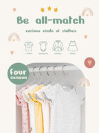 HOUSE DAY 11 Inch Velvet Baby Hangers 50 Pack Grey, Premium Kids Hangers for Children, Infant & Toddler Clothes, Durable Non Slip Small Baby Felt Hanger for Closet, Ideal for Everyday Use