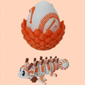 Enchanted 3D Egg with Miniature Inside - Handcrafted Printed Collectible | Fantasy Decor & Gift (Baseball Dragon & Egg (Box))
