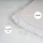 Ghouse Ultra Soft Faux Rabbit Fur Rug 5x8, Machine Washable Area Rugs for Bedroom Fluffy Rugs for Living Room, No-Shedding Carpet Sheepskin Rug White