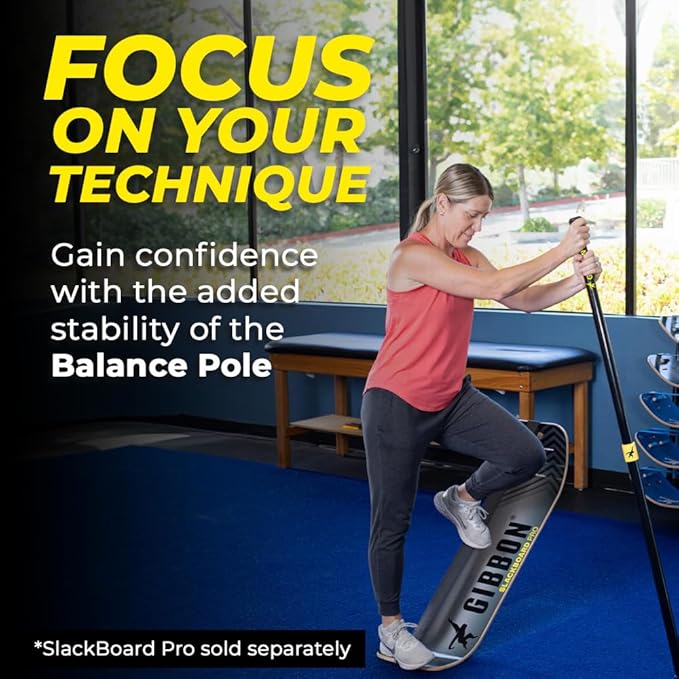 GIBBON SlackBoard Accessories, 3 Options: Slack Board Stand Display Rack, Standing Pole 60” to Assist Balance Training, or 52 Exercise Cards Deck for Fitness Workouts with SlackBoard GiBoard