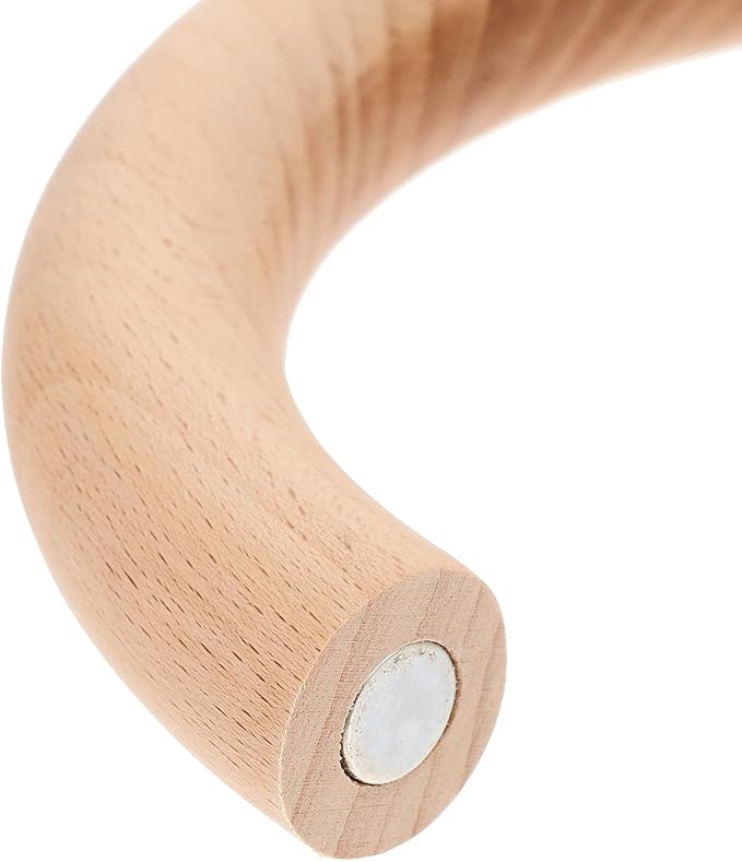 Magnetic Scarf Hanger Ring with Wood Grain Finish, 18cm Clothes Storage Organizer for Scarves, Ties, Belts – Multifunctional Closet Accessory for Women’s Wardrobe