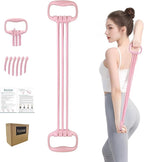 Figure 8 Resistance Band for Women 15-90LBS, Adjustable Resistance Bands with Handles for Arm Back Exercise, 6 Fitness Elastic Rope, Stretch Bands for Yoga, Pilates, Strength Training