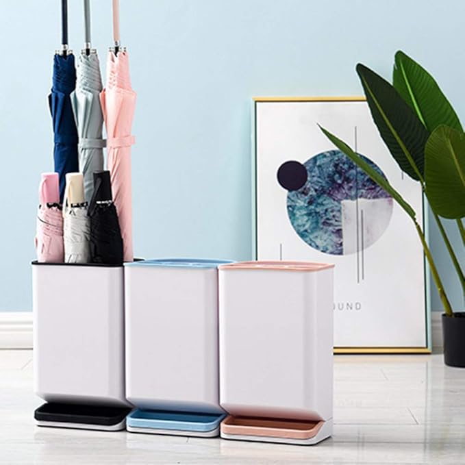 Detachable Umbrella Storage Rack Leakproof Drip Tray Six hole Stand Handle Folding Umbrellas dumping Design Ideal Entryways