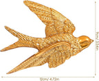 UKCOCO 3pcs Resin Swallow Wall Sculpture: Swallow Decorations Indoor Wall Art Crafts Living Room Bedroom Garden Decor, 4. 72x3. 54x0. 59in