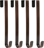 Sattiyrch 15" Wreath Hanger for Front Door,Sturdy Steel Wreath Door Hanger,Over The Door Hanger Hook (Brushed Copper,4)