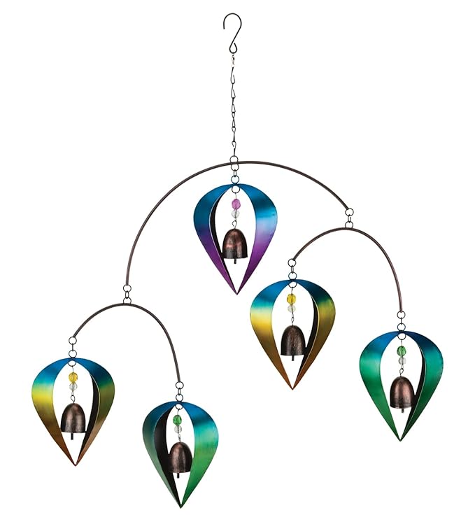 Regal Art & Gift Rainbow Mobile 5 Teardrop, Home and Garden Decoration