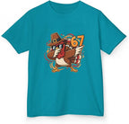 Dabbing Turkey 67 Funny Thanksgiving Pilgrim Kids Boys Girls Cool Swag Retro Fall Football Feast
