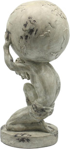 Lukitas Atlas Holding Up World Statue and Sculpture, Lifting The Earth Figurine Decor, Creative Ornament for Home Office Living Room, Resin 11.5''