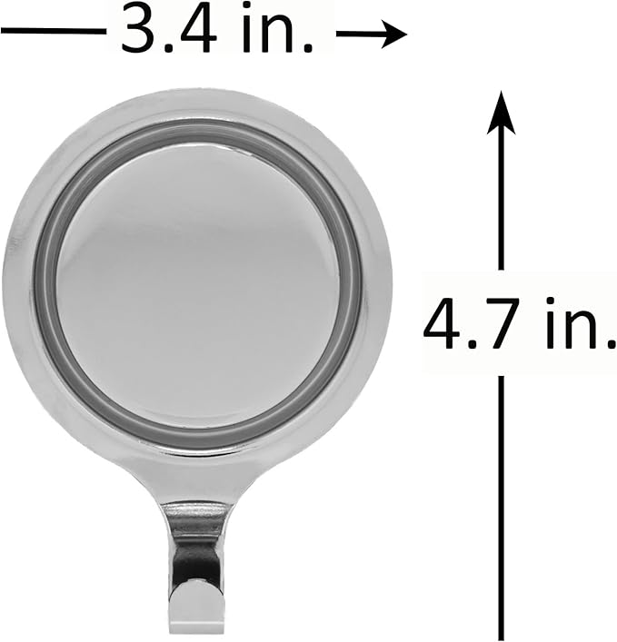 Haute Decor Attract Pinch-Free Magnetic Wreath Hanger (Silver) - 1 Pack - Magnetic Hook for Metal Doors and Surfaces