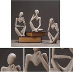 Thinker Statues And Sculptures, Sandstone Resin Thinker Statue Ornaments, Abstract Style Sculptures, Housewarming Gifts, Housewarming Decorations, Living Room Dining Desk Decorations(Middle, Small)