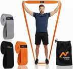 76 Inches Long Heavy Fabric Resistance Bands for Women and Men - Non-Slip, Durable Exercise Bands for Stretching, Yoga, Home Fitness
