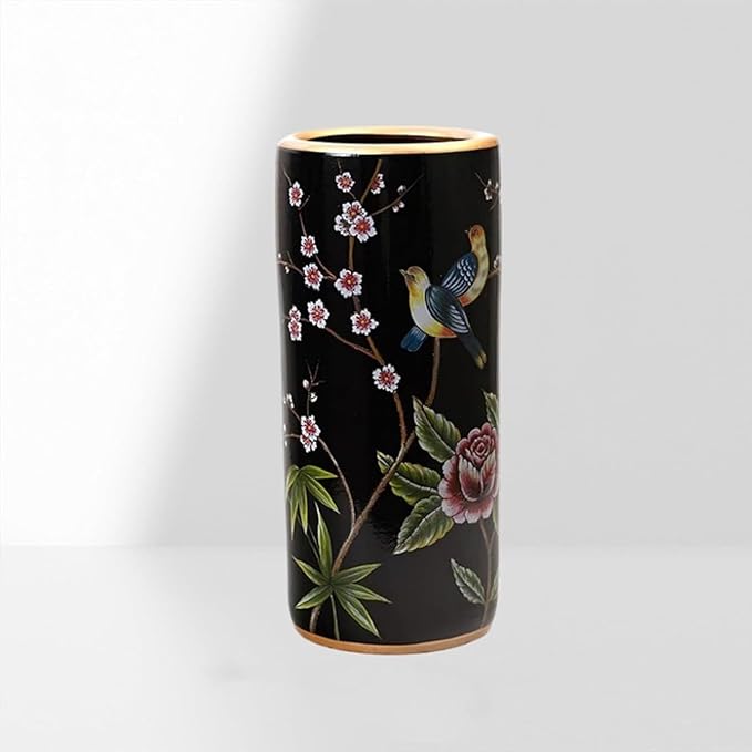 Ceramic Umbrella Stand Umbrella Holder For Entryway,Floor Standing Vase Storage Bucket(W)