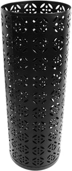 Metal Round Umbrella Stand Rack, Freestanding Tall Round Basket Umbrella Holder Bin for Entryway Home Office (L)