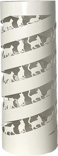 Mango Steam Round Cat Spiral Umbrella Stand 22" Tall, White