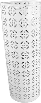 Umbrella Stand, Umbrella Stand Metal Container Metal Round Copper Pattern for Home (White #15)