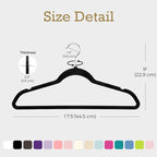 HOUSE DAY Black Velvet Hangers 120 Pack, Premium Clothes Non-Slip Felt Hangers, Sturdy Black Heavy Duty Coat Hanger, Durable Space Saving Suit Hanger, 360° Rotating Silver Hook